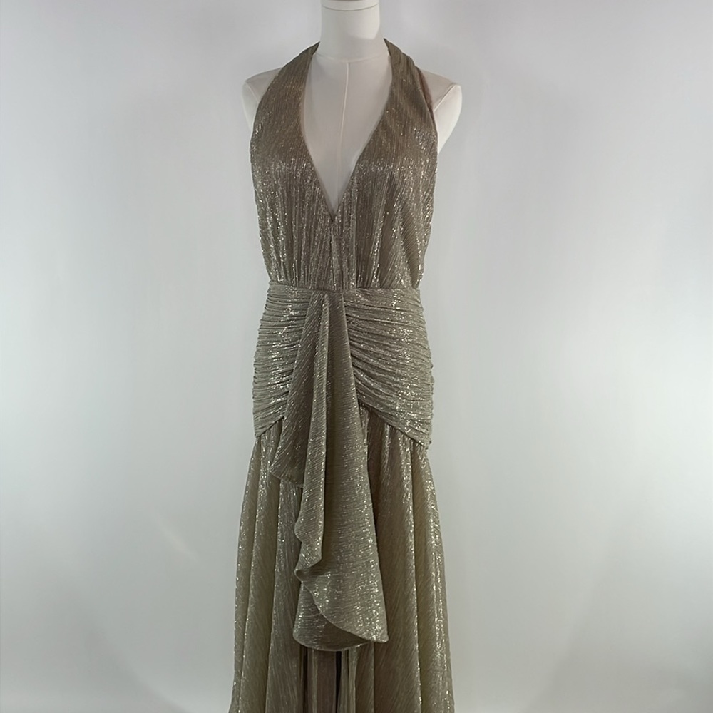 PatBO Lurex Draped Maxi Dress, 8 - Picture 4 of 16